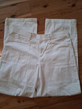 Gloria Vanderbilt White Straight-Leg Pants Size 12R